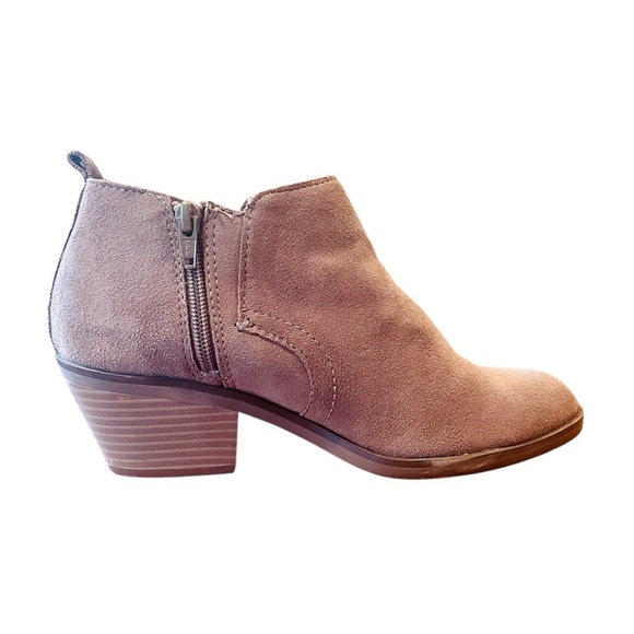 Sonoma suede leather booties ankle boots zip 2” block heel SZ 6.5 taupe beige - Picture 7 of 10